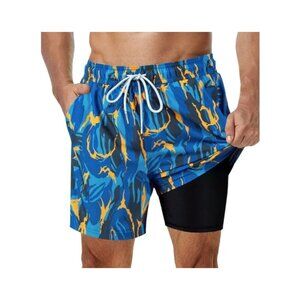NWOT Surfcuz 2 in 1 Stretch Gym Shorts Blix Mens Size XXXL